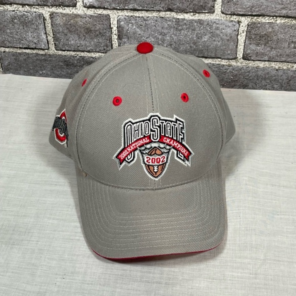 Ohio State Gray Cap with Red Accents